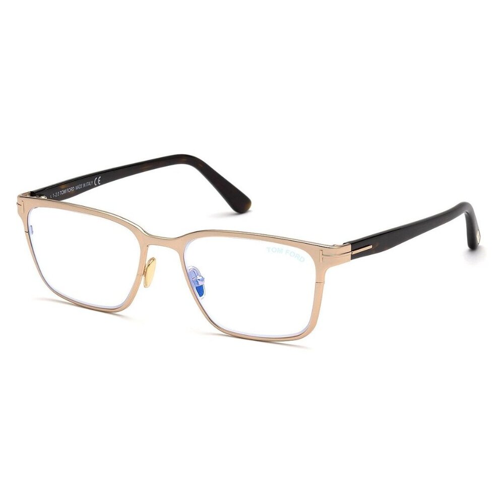 NEW TOM FORD EYEGLASSES GOLD MEN SQUARE EYEWEAR